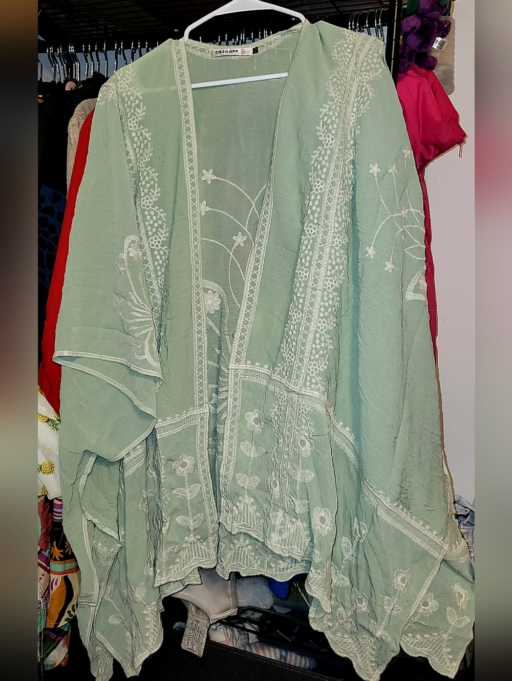 NIP Origami PLUS Embroidered Ruana Kimono